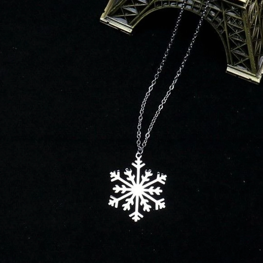

2020 Choker Kolye Moana Fashion Personality Wild Necklace Not Steel Snowflake Tide And Cold Wind Net Hip Hop Chain Couple Gift