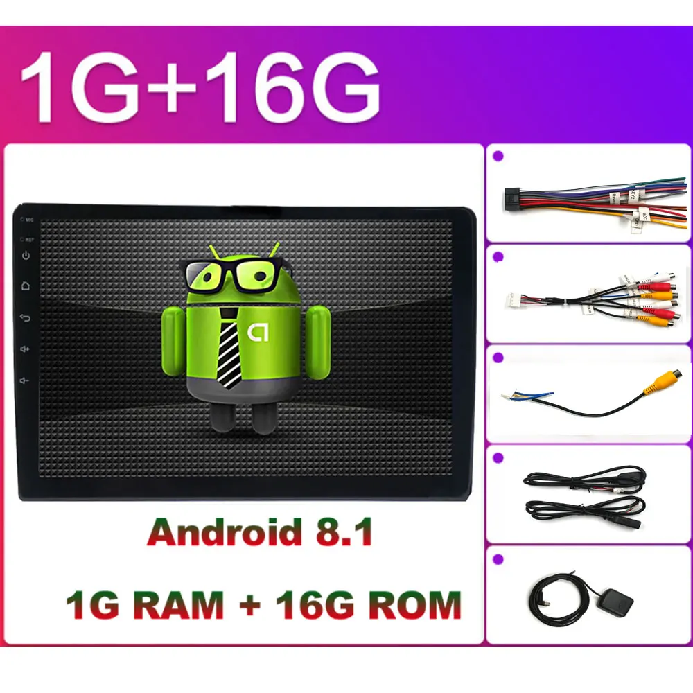 univeral 10,1 дюймов 2 Din Android 8,1 автомобильный Радио Стерео gps навигация Bluetooth USB SD сенсорный автомобильный мультимедийный плеер аудио плеер авторадио - Цвет: univeral