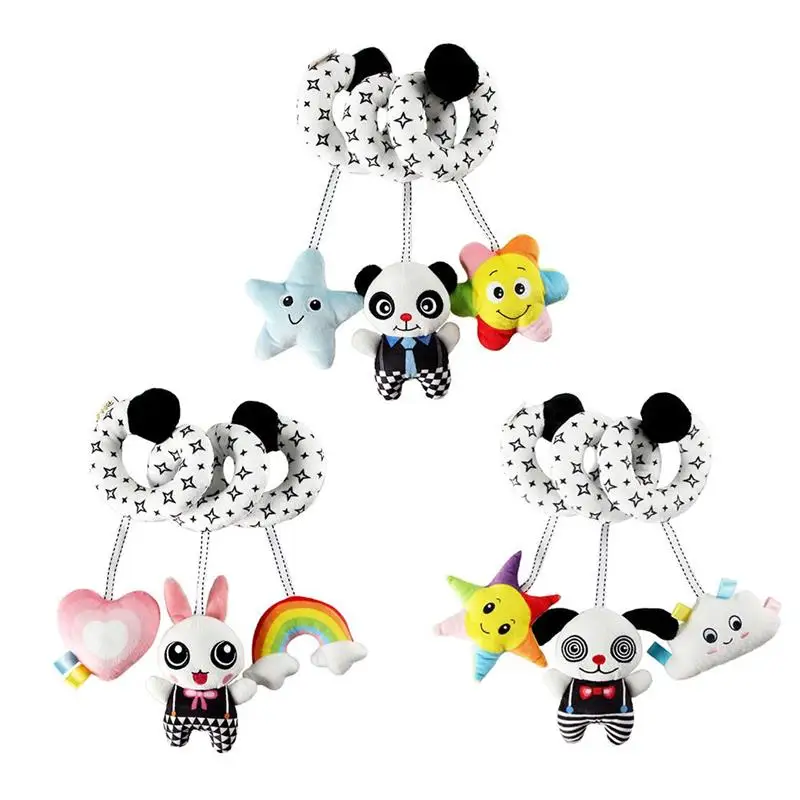 

Baby Crib Around Bed Hanging Rattle Toy Mobile Bed Wind Chime Trolley Pendant Doll Color Cognition Early Education Rattle Toy