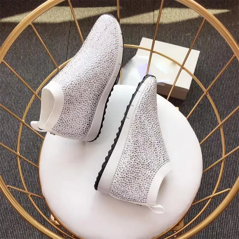 Обувь Женские Вязаные Короткие носки роскошная дизайнерская Повседневная обувь
