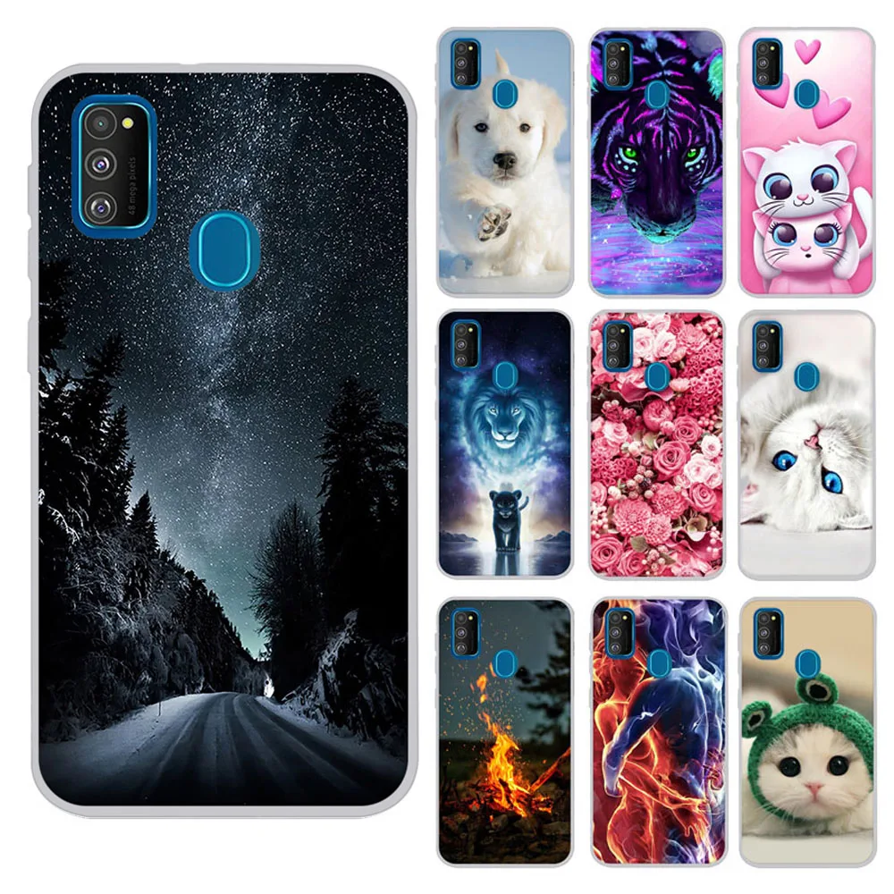 Чехол для Samsung Galaxy M30s "Cover 6.4" из тонкого силикона с защитой TPU.