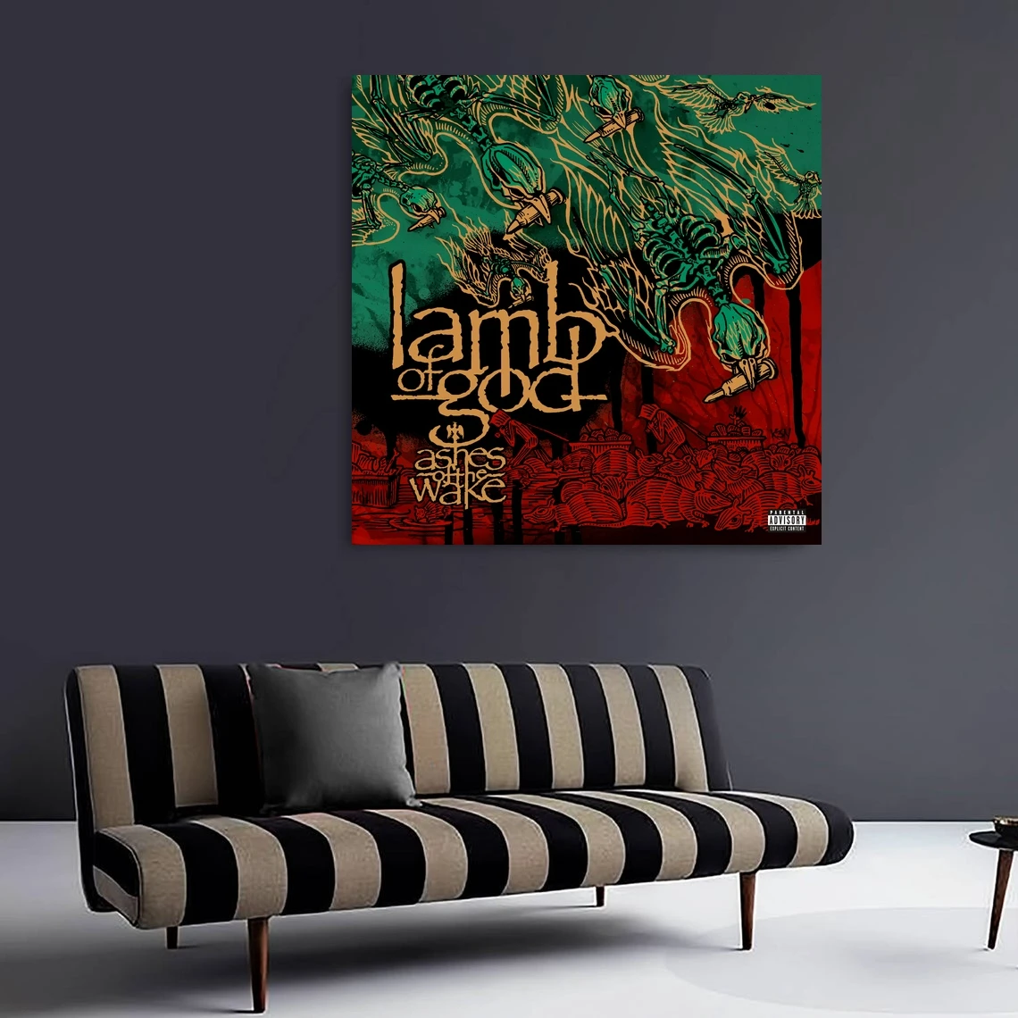 Плакат-Обложка альбома с изображением ягненка Бога-золы пробуждения музыки