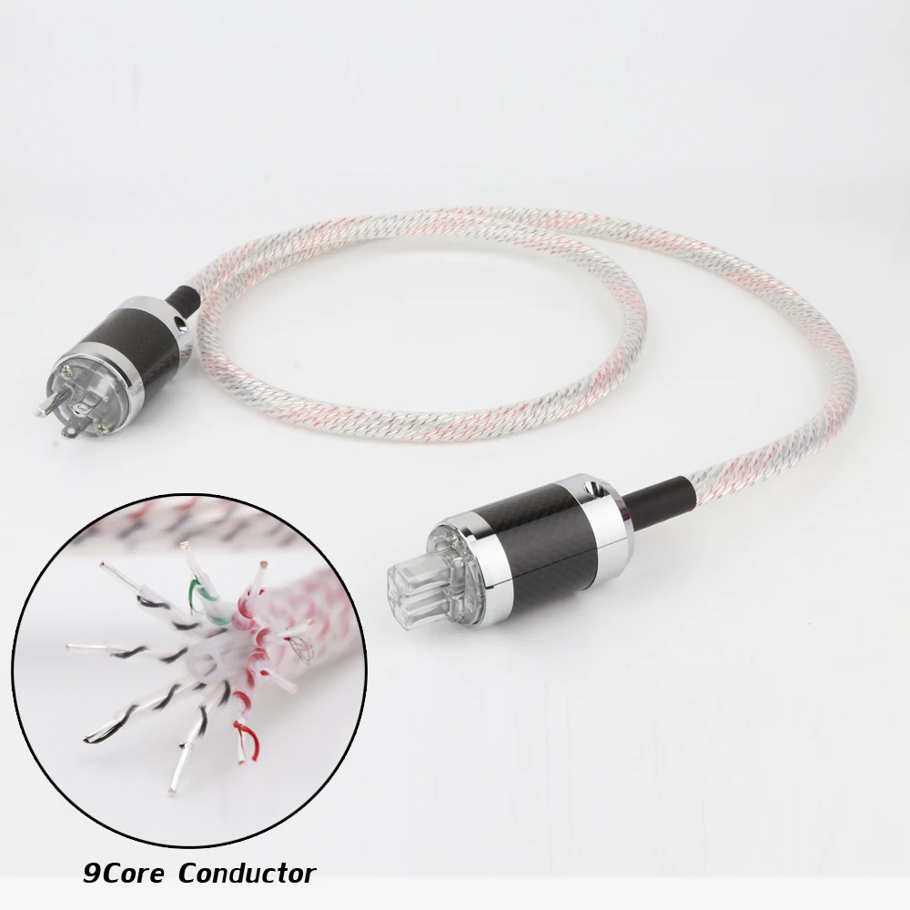 YTER Valhalla power line кабель питания Hi-Fi Кабель 7N OFC посеребренный шнур EU с американской