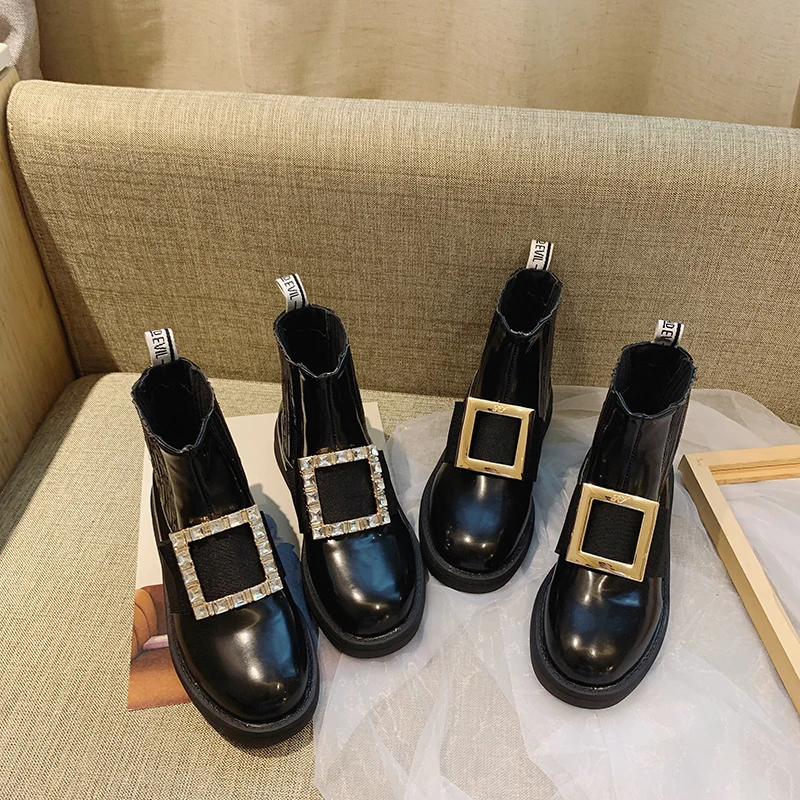 Женские ботинки коллекция 2019 года классические женские зимние на низком каблуке
