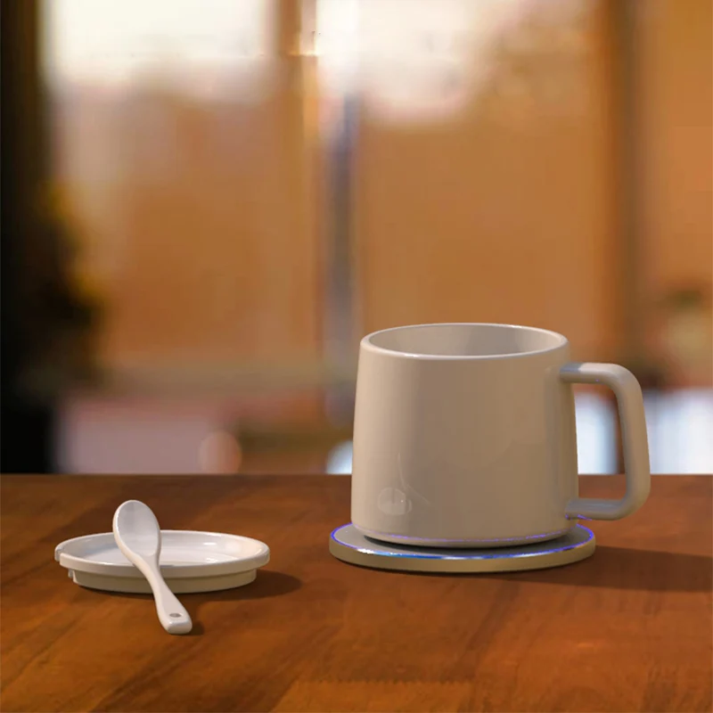 

2in1 Qi Wireless Charger Thermostatic Cup For Xiaomi Mi 9 Samsung S10 Phone Accessories Charger For iphone 8 11 max Qi Charger