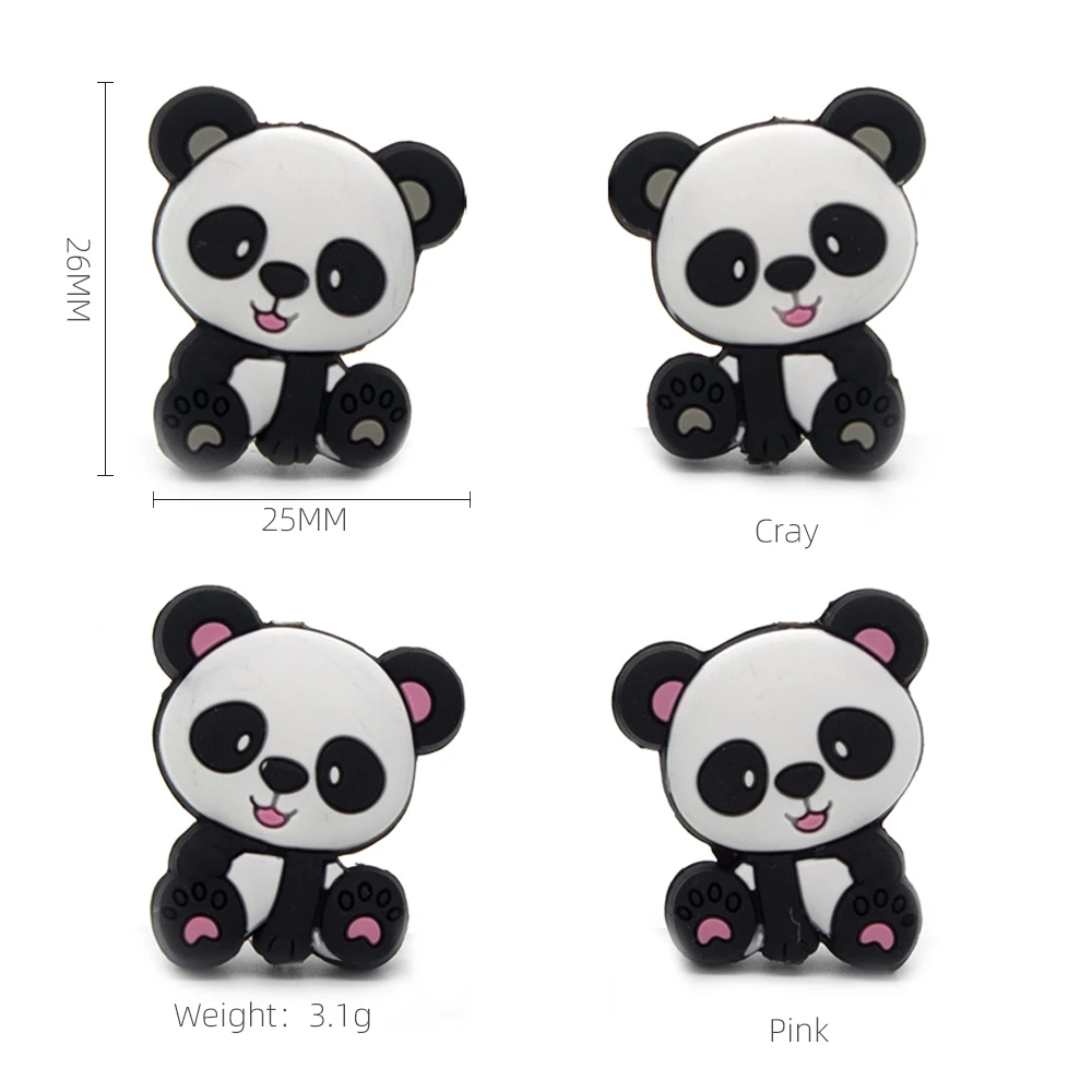 5 шт. силиконовые бусины в виде медведя панды утки коалы перле Мультяшные