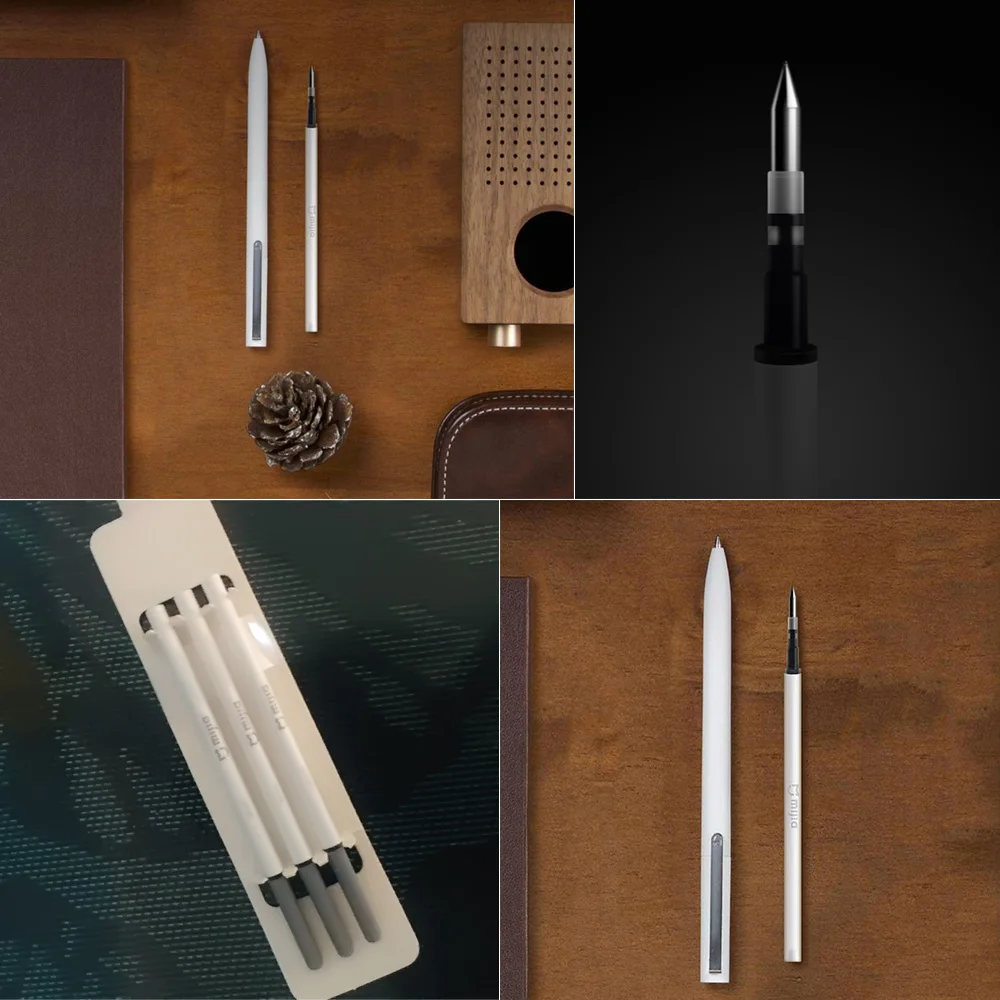 Гелевая ручка Xiaomi Mijia 3 шт./лот сменная шариковая для подписи 0 5 мм точка плавного