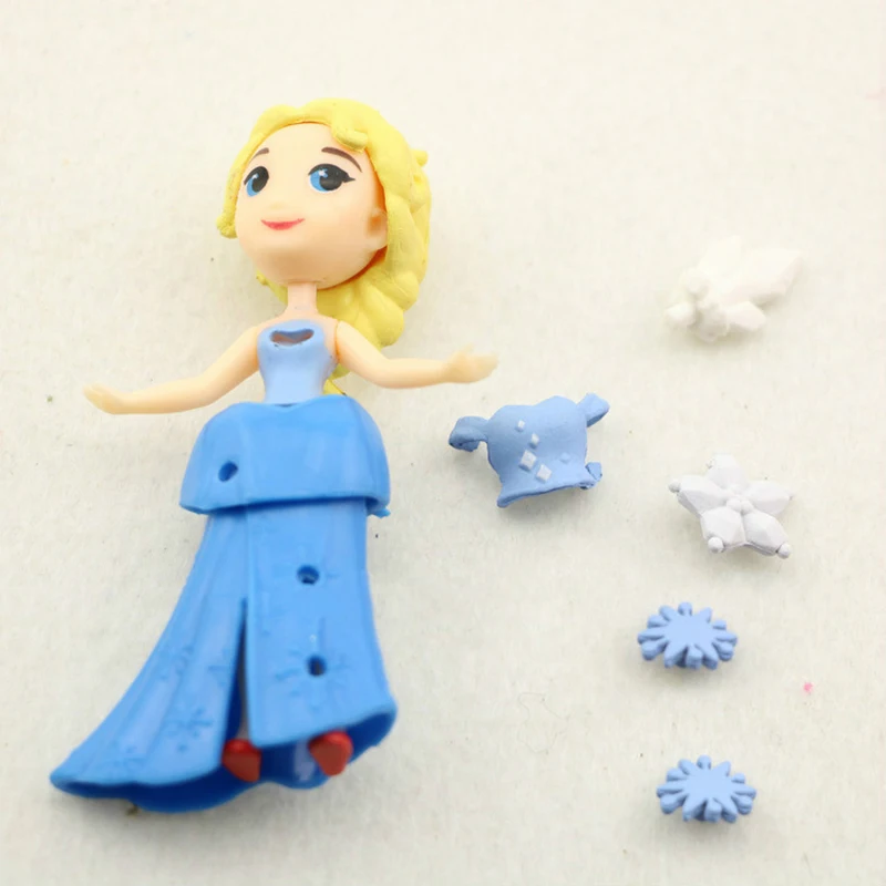 5 шт./компл. Q версия Мультфильм Эльза и Анна искусственные игрушки для детей экшн