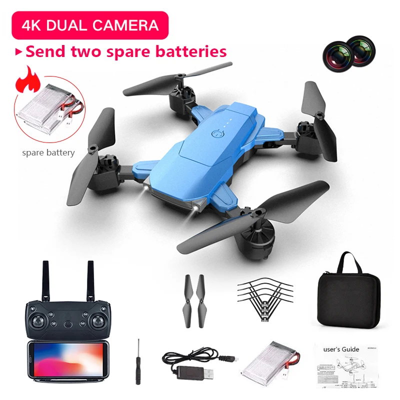 

Mini Drone With HD Camera Hight Hold Mode RC Remote Control Foldable Quadcopter 1080P WiFi 4K Helicopter Dron Boy Toy Gift