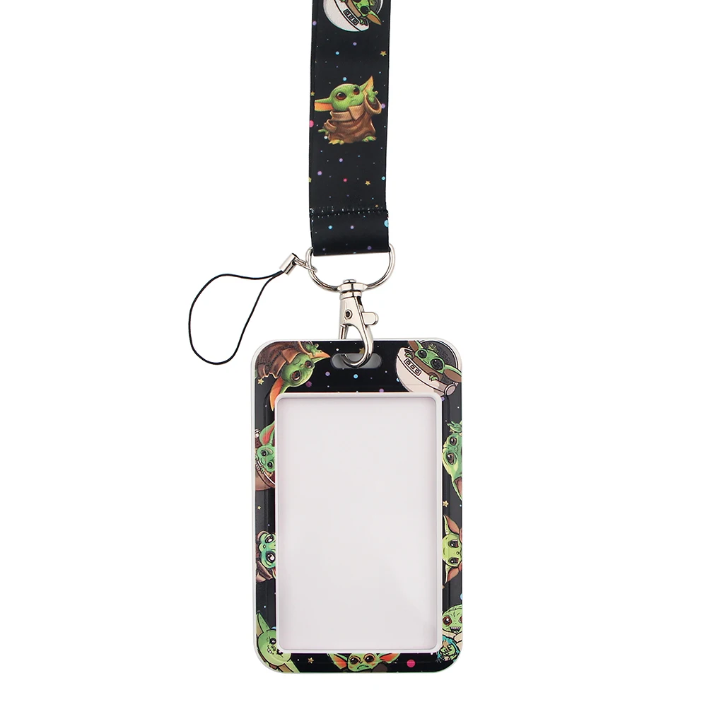 star wars yoda baby lanyard keychain lanyards for keys badge id mobile phone rope neck straps accessories kids gift free global shipping