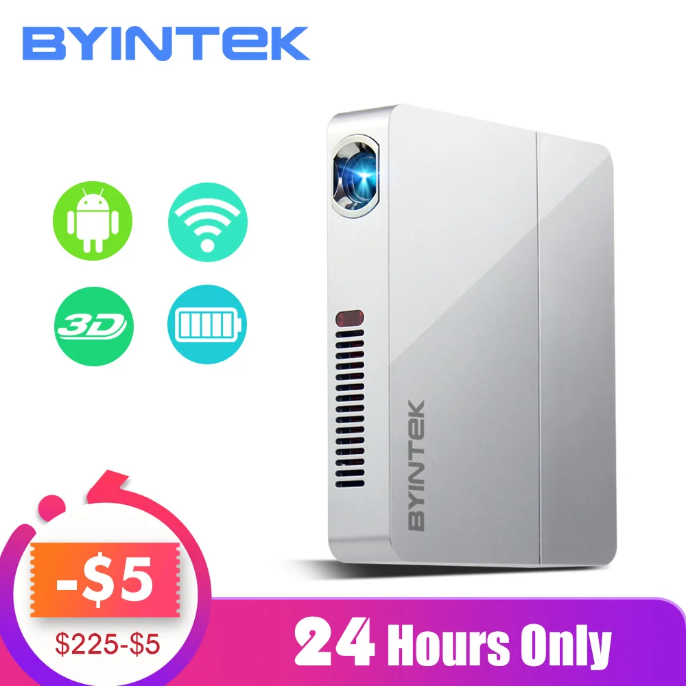 BYINTEK UFO R9 умный Android wifi видео микро Портативный DLP Мини светодиодный 3D проектор для Full HD 1080P домашний кинотеатр Бизнес Офис
