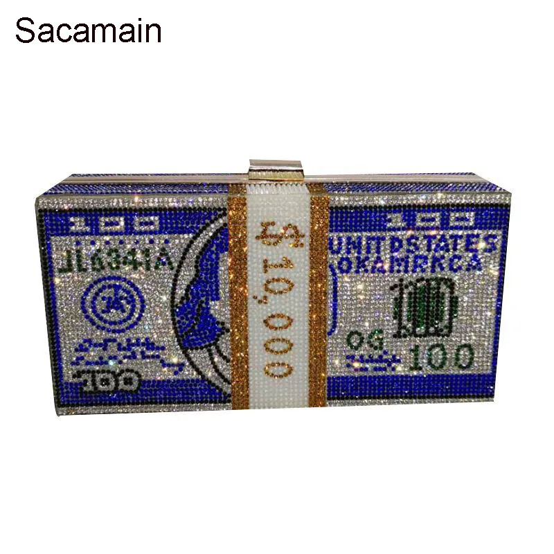Sacamain Стразы вечерний клатч Свадебные кошелек женская вечерняя сумочка вечерние