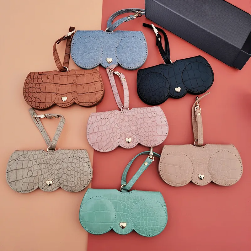 Чехол для очков Ins женский из искусственной кожи милый мультяшный чехол с узором