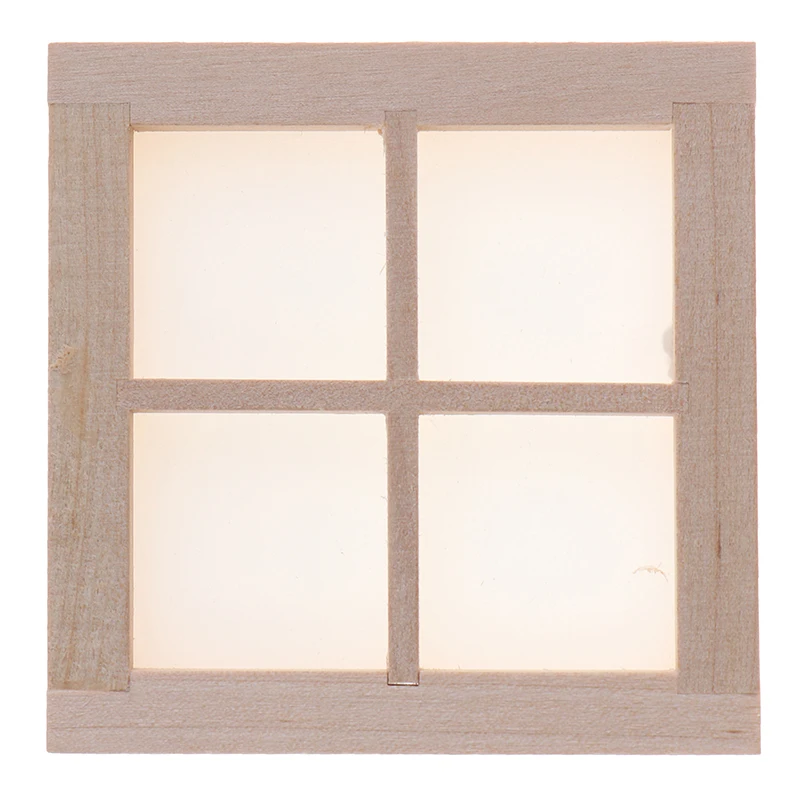 Горячая Распродажа Миниатюрный Кукольный дом деревянный 4 панели окна вид мебель