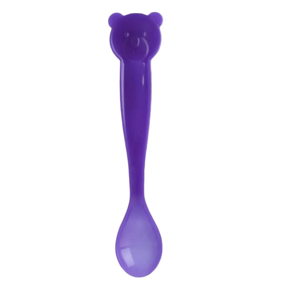 Cuchara con sensor de temperatura para ni&ntilde;os y ni&ntilde;as, cucharilla de silicona para alimentaci&oacute;n de beb&eacute;, juego de cuidado de beb&eacute;, cuchara de alimentaci&oacute;n, 3 colores-1