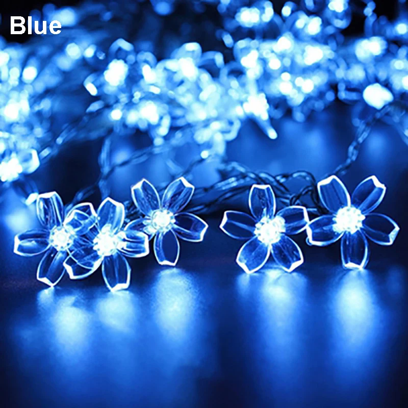 10 м 100LED Цветочные вишневые цветы Гирлянда Свет открытый Рождество Гирлянда-занавес огни свадебное Праздничное оформление