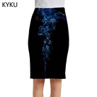 Женская абстрактная юбка KYKU, летняя аниме-юбка в стиле Харадзюку, с объемным рисунком