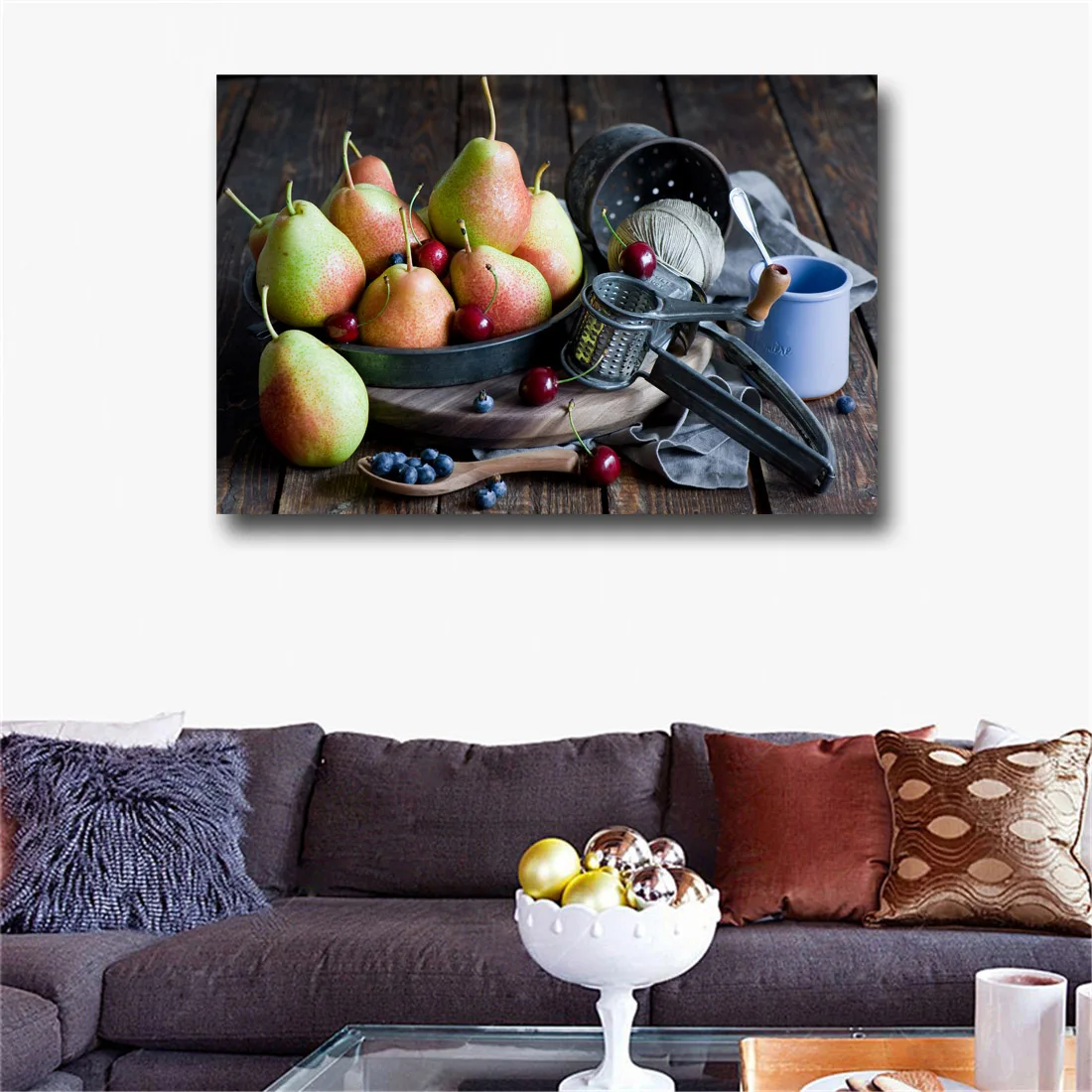Фрукты натюрморт груша нордический минималистический HD настенный искусство