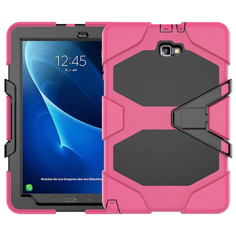 rose Axbety для samsung Galaxy Tab A6 A 10,1 T580 сверхмощный Полный Защитный Гибридный противоударный чехол для планшета - Цвет: rose