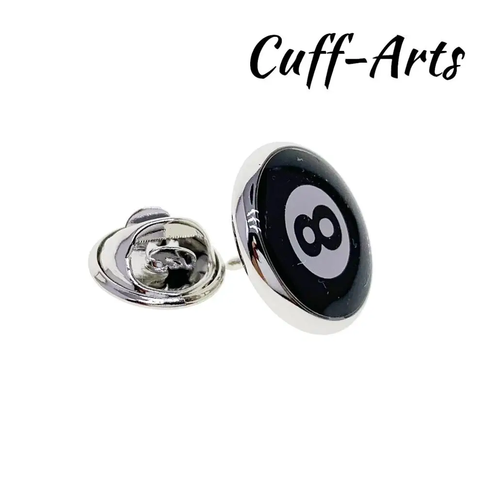 Значки с лацканами для мужчин черные 8 Шариковые значки модные броши новинка