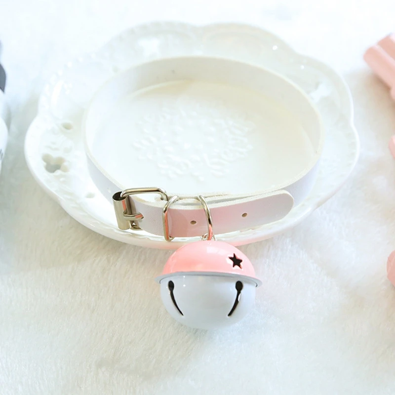 Женское кожаное колье-чокер черное готическое с колокольчиком для косплея |