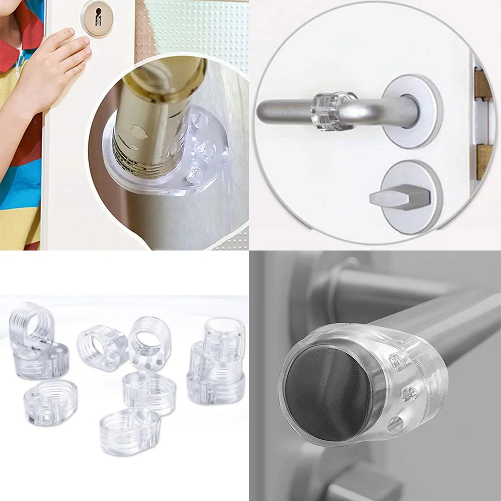 

Transparent Silicone Door Stopper Door Handle Buffer Wall Protection Door Knob Bumper Walls Furniture Protective Door Stop Tools
