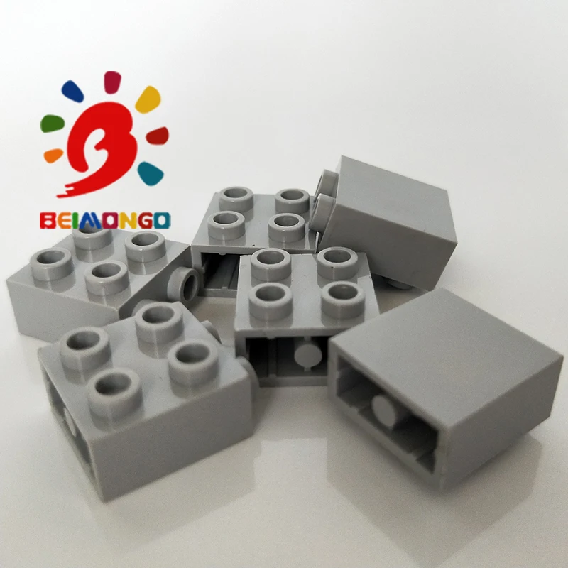 Бесплатная доставка! BEIMONGO блоки Кирпич 1x2x2 W. 4 ручки 50 шт образовательные и