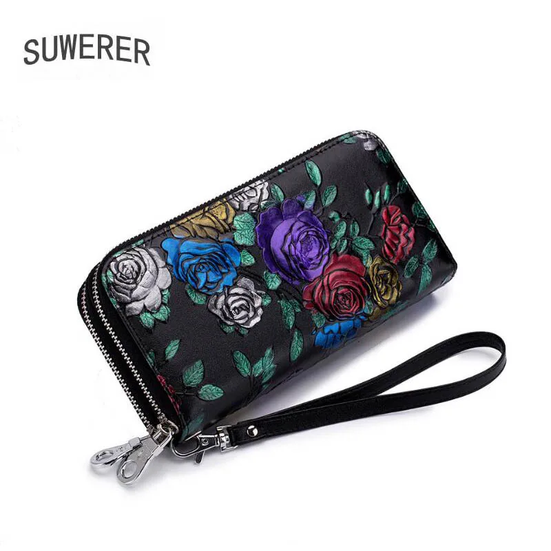 2020 new lady wallet long double zipper wallet leather mobile phone bag double wallet large capacity clutch