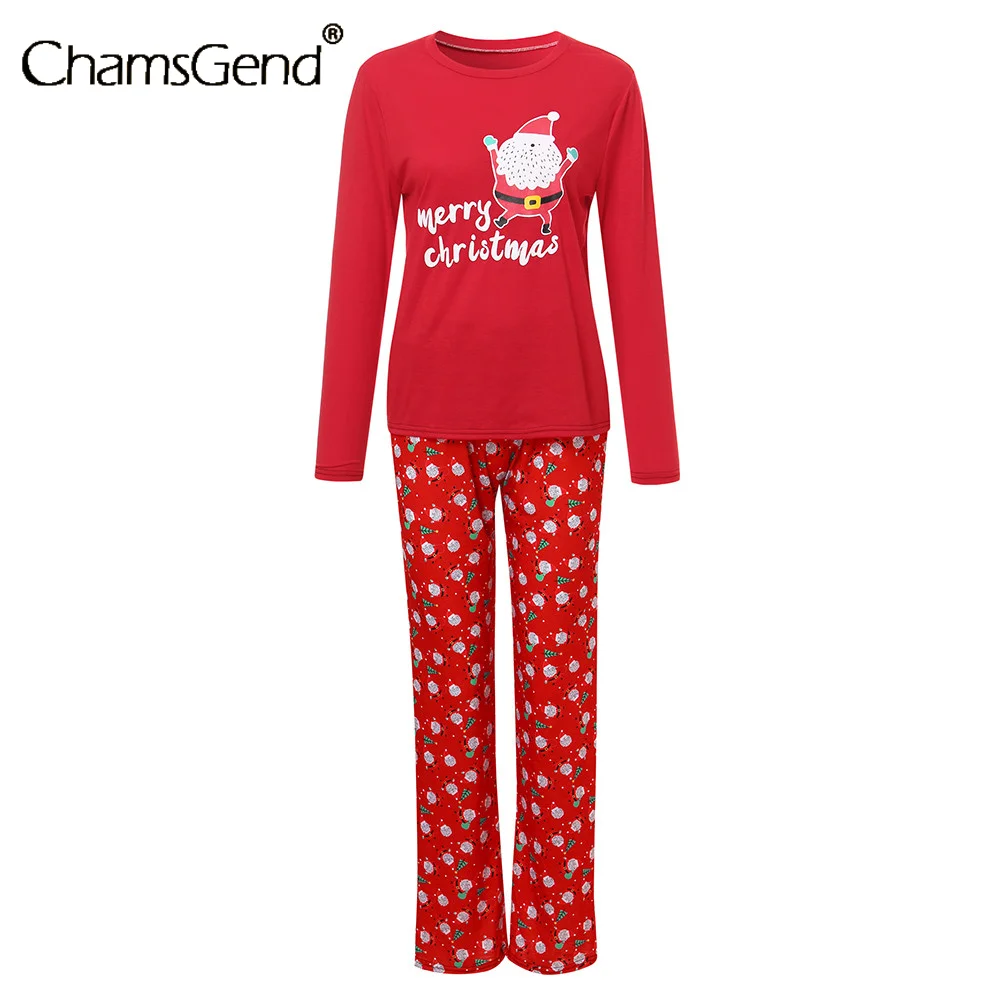 

Xmas Nightwear Mom Mommy Mother Clothes Printed Family Matching Christmas Pajamas Set Outfit Xmas Print Top+pants