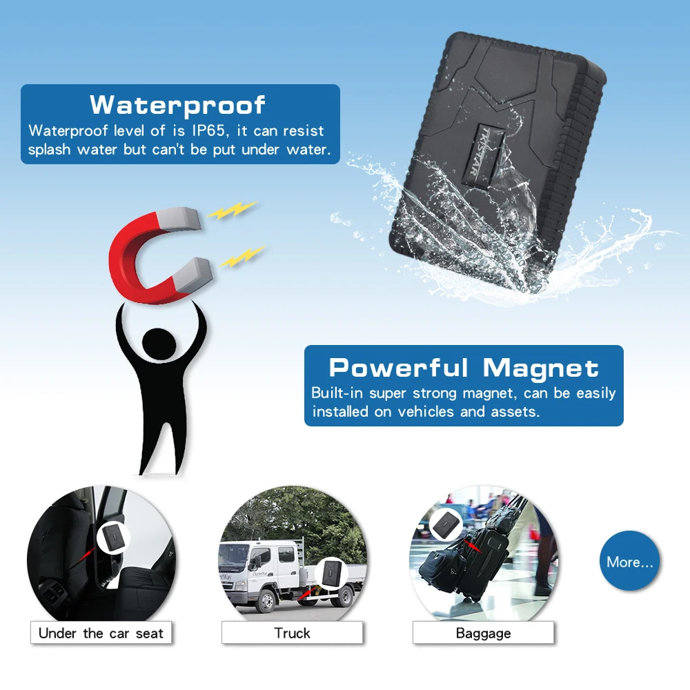 Автомобильный GPS-трекер водонепроницаемый сильный магнит 3G автомобильный 12-24 В