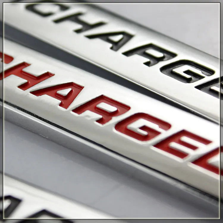 

For Audi Supercharged Capacity Power Symbol Turbo Charge Chrome Metal Side / Tail Emblem Badge 3D Sticker Auto Refitting Logo