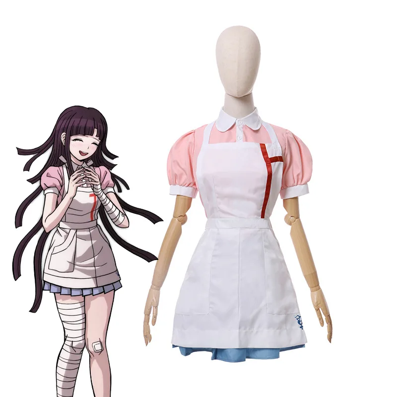 

Danganronpa Dangan Ronpa 2 Mikan Tsumiki Cosplay Costume Halloween Carival Party Costume Cute Uniform Sets Woman Dress