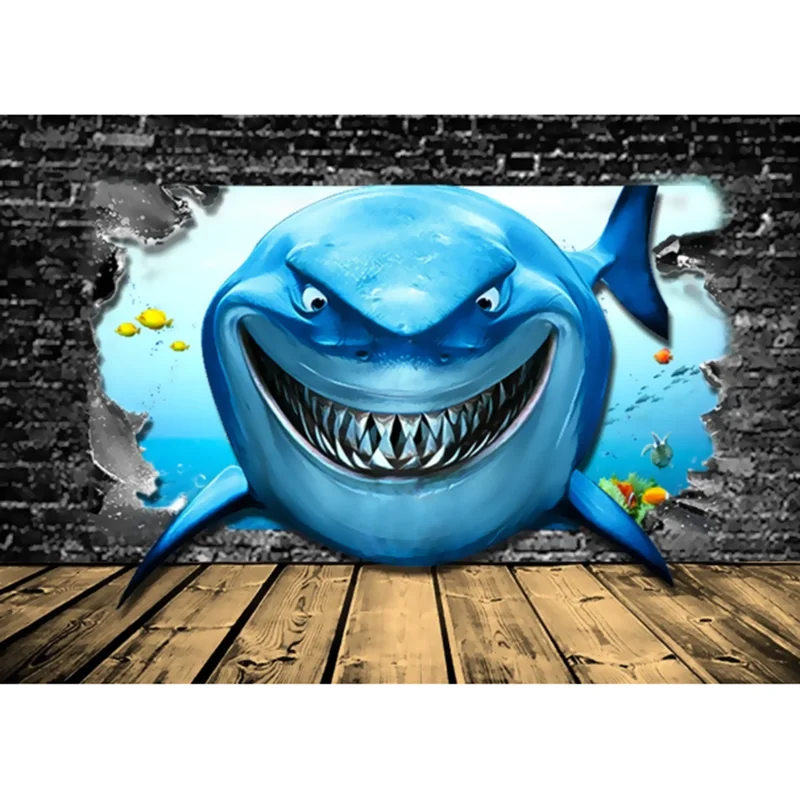 

DIY digital oil painting shark hand-painted oil painting gift canvas painting and digital home decoration
