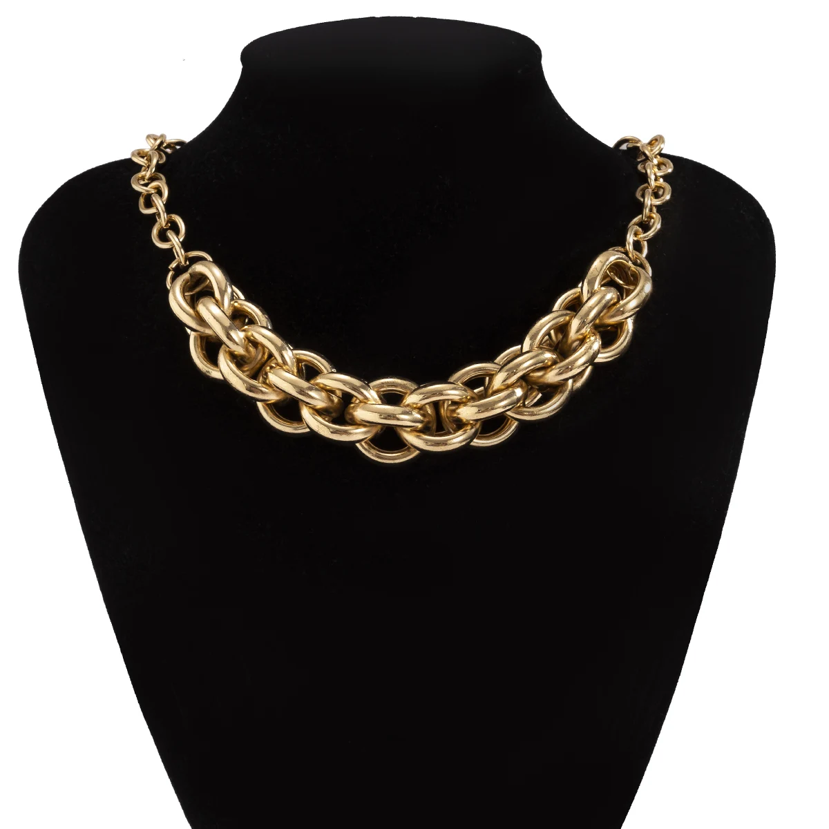 

IngeSight.Z Kpop Exaggerated Chunky Thick Twisted Big Chain Choker Necklace Hip Hop Heavy Metal Chain Necklaces Collier Jewelry