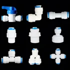 Трубка с наружным диаметром 14 дюйма, 38 дюйма, 5 шт., фитинги для фильтра воды для аквариума обратного осмоса, пластиковая нажимная Соединительная муфта типа T I L Y