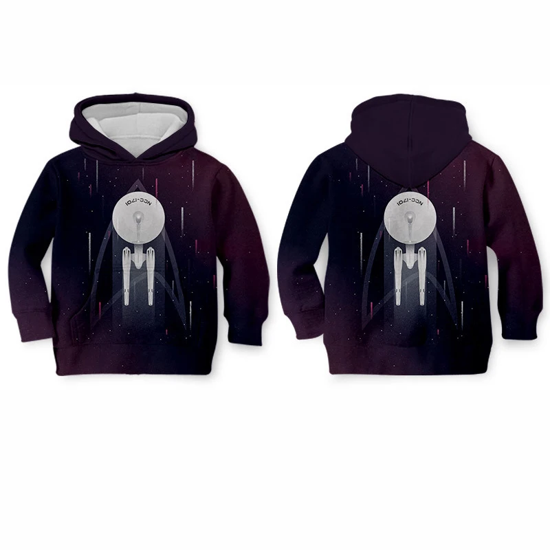 Детская одежда из ткани с рисунком звездного трека детская изображением героев