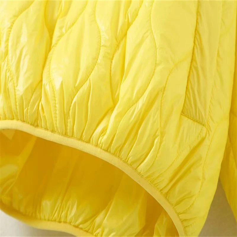 

Pinkou Women Chic Yellow Padded Coat V Neck Long Sleeve Pullovers Loose Style Winter Warm Casual Jacket Coats CA40