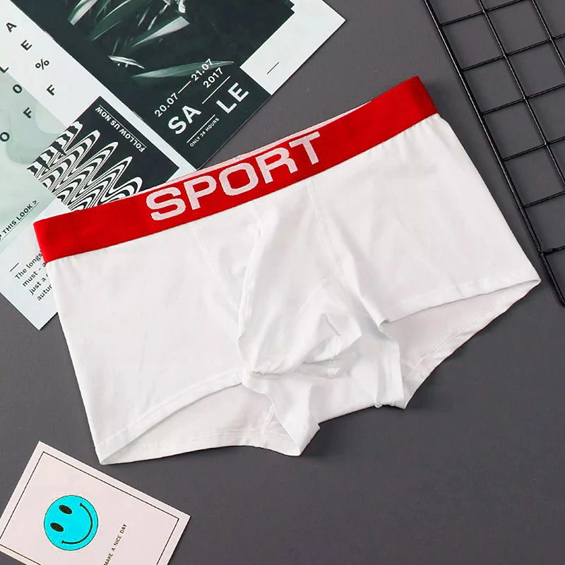 Нижнее белье для мужчин хлопковые боксеры комплект горячих мальчиков красные