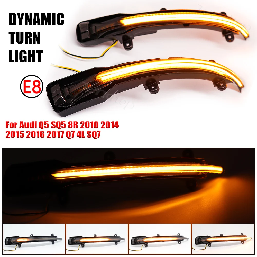 

Динамичессветильник указатель поворота для Audi Q7, SQ7, Q5, SQ5, последовательная лампа поворота для боковых крыльев зеркала заднего вида, автомоб...