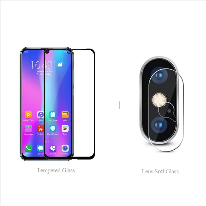 2 In 1 Полное покрытие из закаленного стекла+ Защитное стекло для камеры для Vivo V17 Neo S1 Pro V15 V11 V11i V9 V 17 15 Защитная пленка для экрана - Цвет: 2 In 1