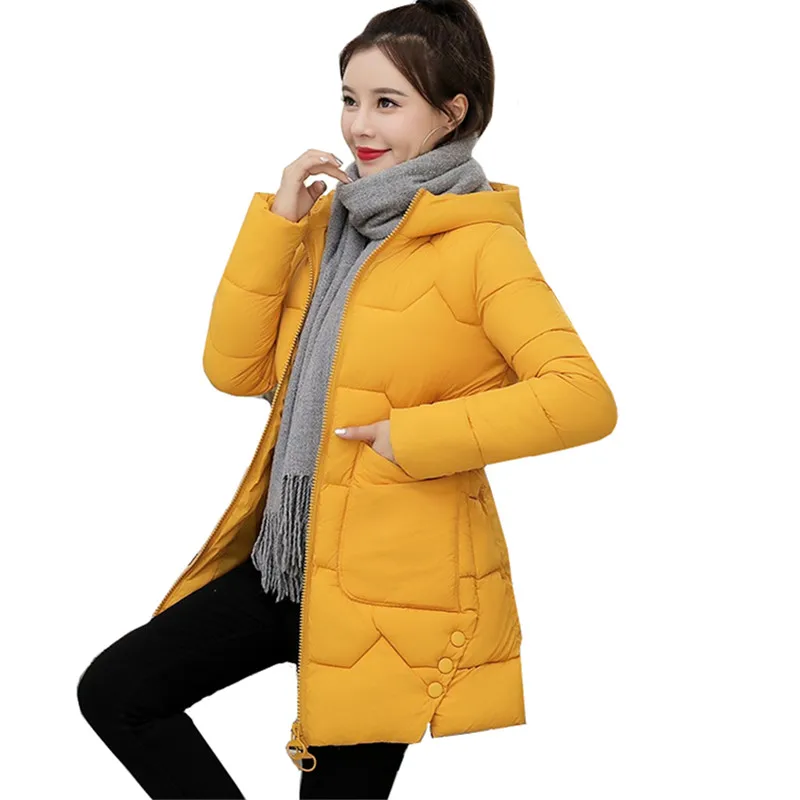 2021 Winter New Women Jacket Coats Slim Parkas Female Down cotton Hooded Overcoat Thicken Warm Jackets Loose Casual Student Coat