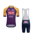 2021 г., командная французская Турнирная команда Alpecin Fenix Italia, комплект велосипедных футболок с лазерной резкой, фиолетовая велосипедная одежда для горных велосипедов