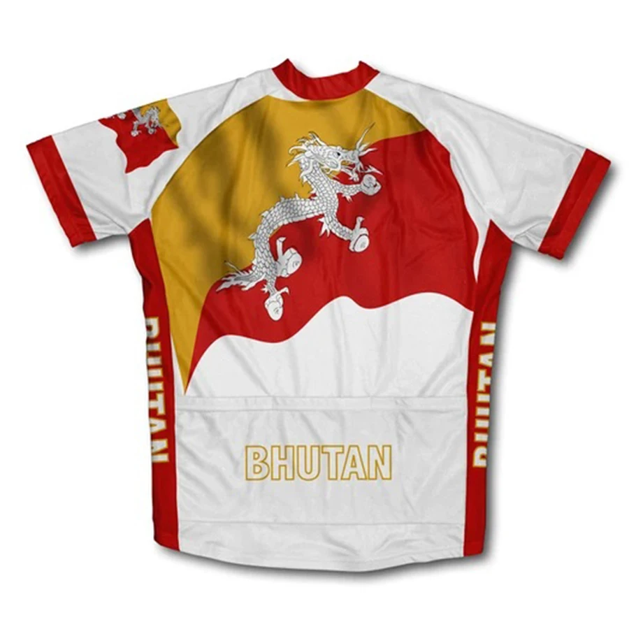

2020 Bhutan Men's classic cycling team short sleeved bike Road Mountain Race Clothing Maillot ciclismo outdoor bike jersey
