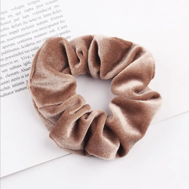 

38Colors Vintage Velvet Scrunchies Elastic Hair Bands Solid Color Headband Korea Headwear Fashion Hairband Hair Accessories