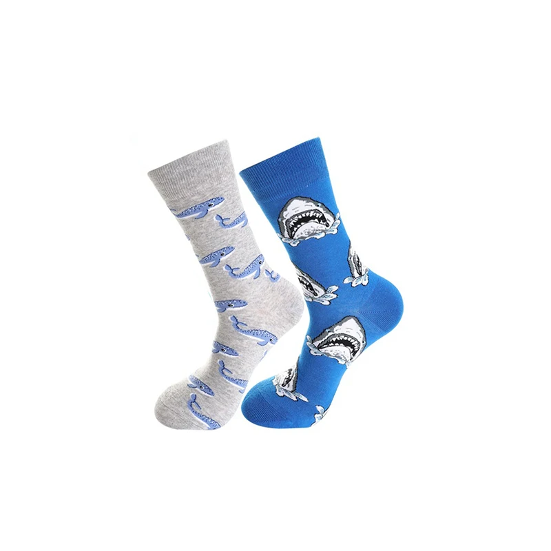 Для Мужчин's Животные рисунок акулы Носки с рисунком из мультфильма монстров