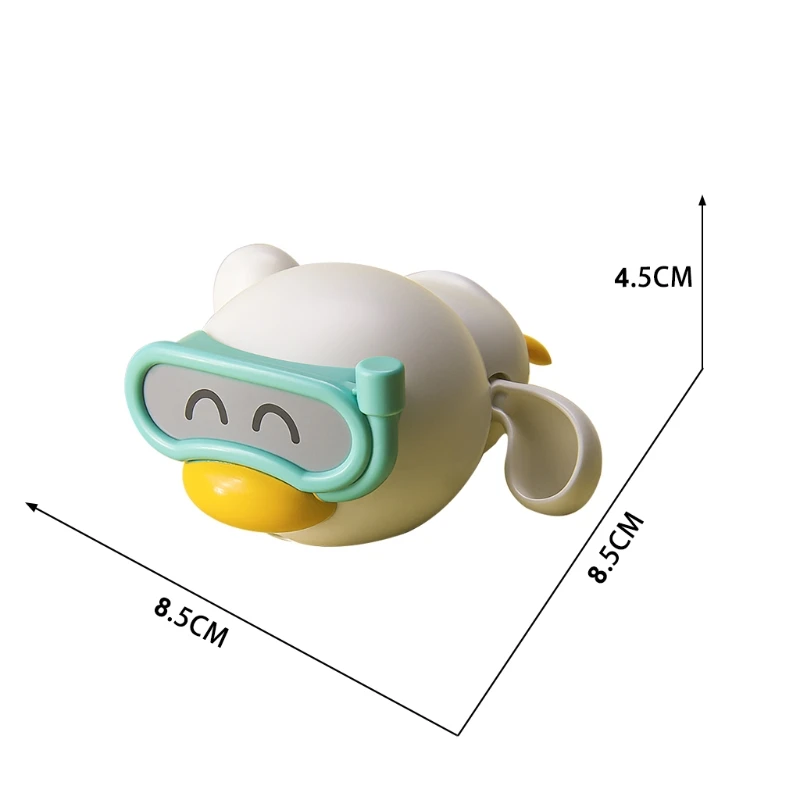 Cute Diving Pirate Little Clockwork Duck, Swimming Wind Up Duck for Toddlers Babies Bathing, Black/White/Yellow