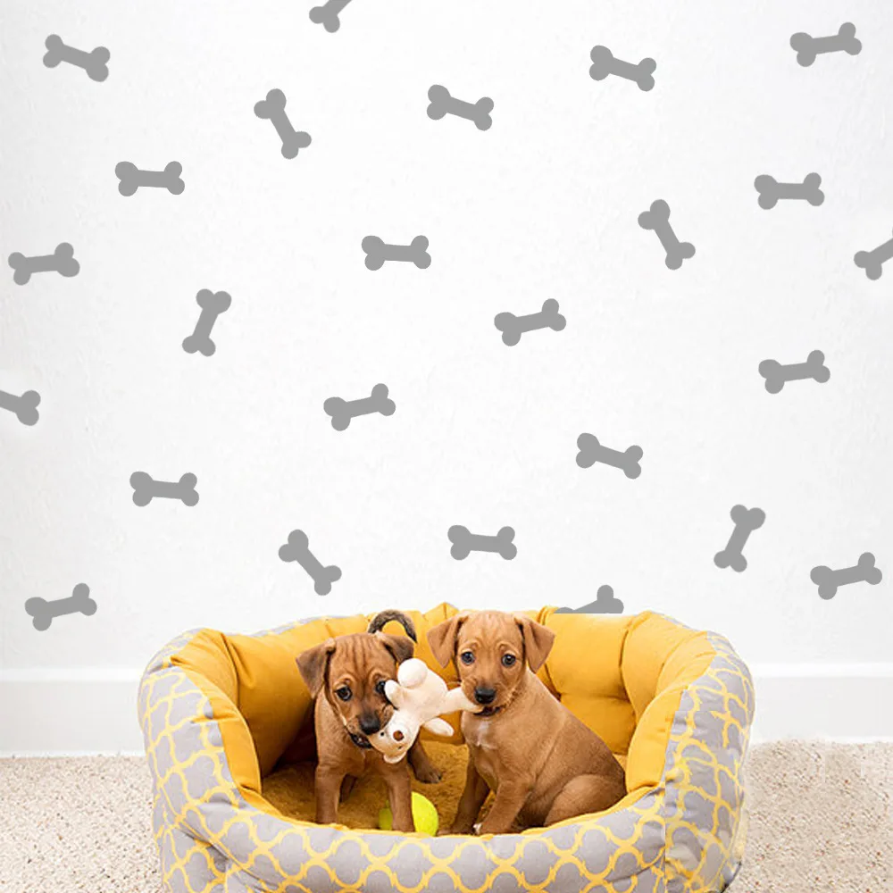 Домашний декор Мультяшные наклейки на стену в виде костей собаки детские обои