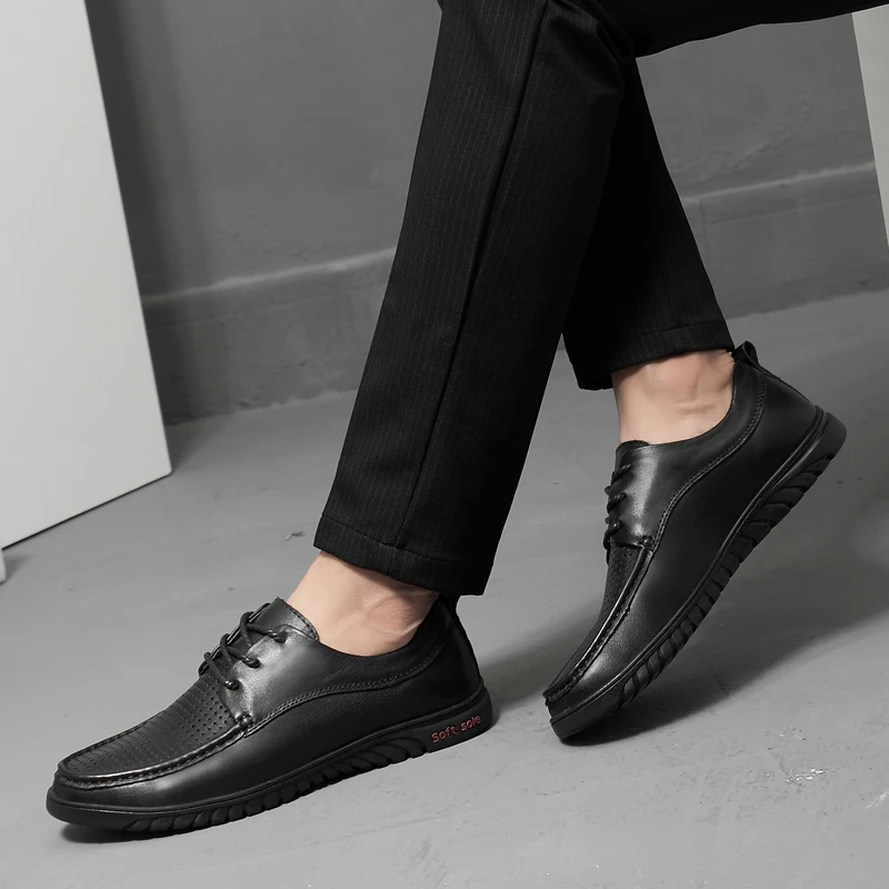 

Черные кроссовки для бега; Повседневные кожаные мужские дышащие спортивные кроссовки для отдыха; Повседневные спортивные мужские кроссовк...