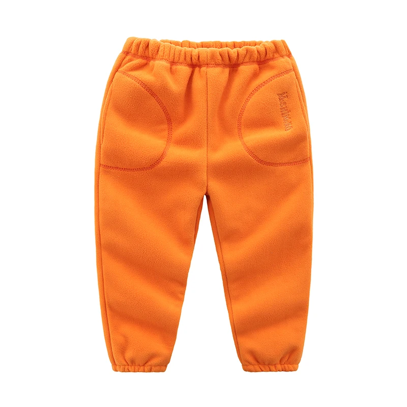 Детские флисовые брюки для мальчиков и девочек теплые длинные спортивные