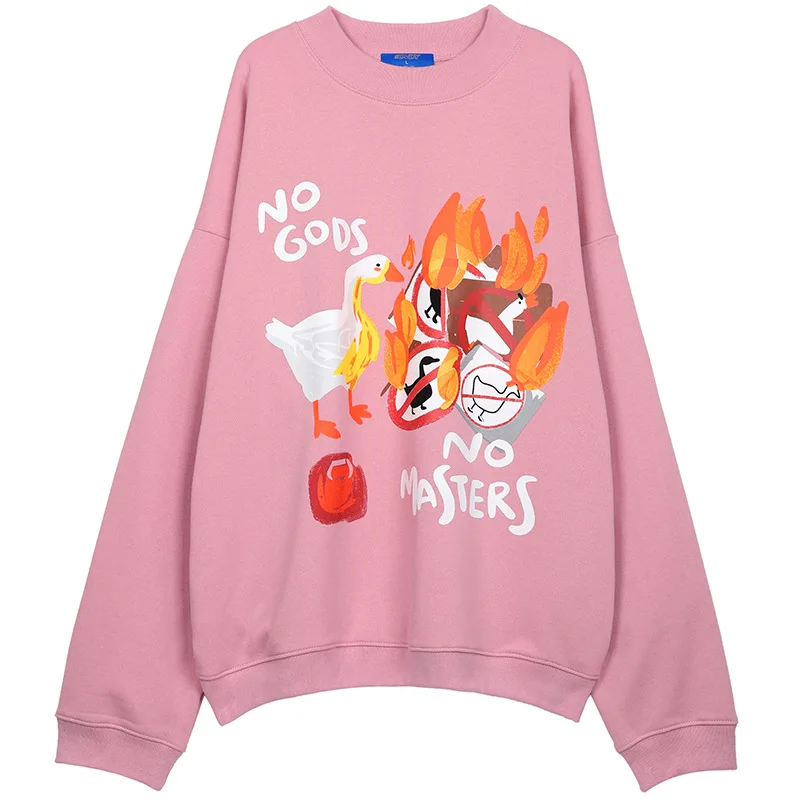 

Men's Autumn Winter Hip Hop Clothing Graffiti Print Bf Streetwear Mens Cartoon Oversize Long Sleeve Dark Fashion Sweatshirts
